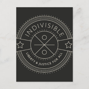 Postal Indivisible, con libertad y justicia para todos