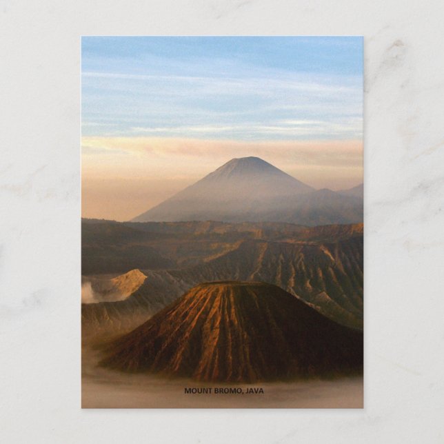Postal INDONESIA: Monte Bromo, Java, (Anverso)