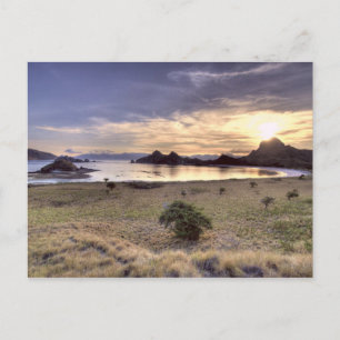 Postal Indonesia, Parque Nacional Komodo. Puesta de sol e