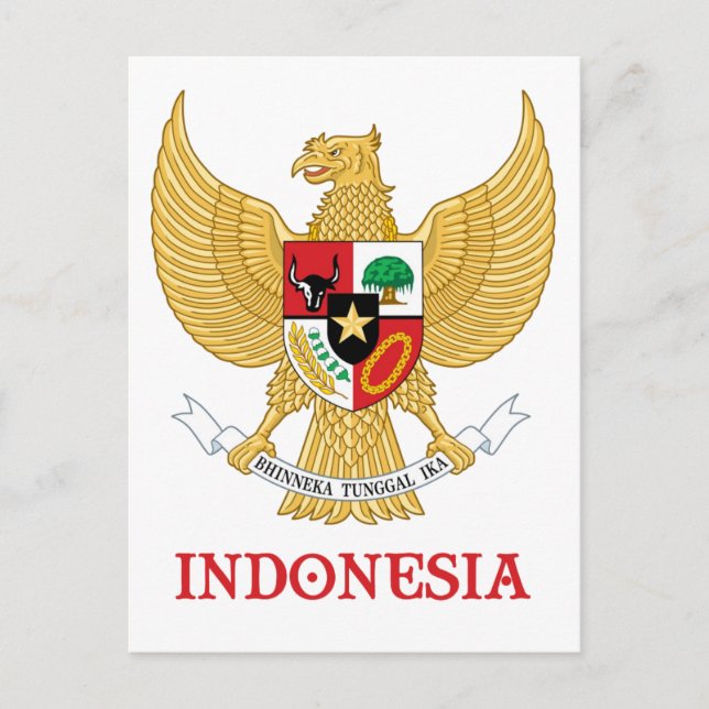 Postal INDONESIA - sello/emblema/blazón/escudo de armas/s (Anverso)