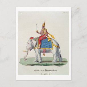 Postal Indra o Devendra, de "L'Inde francaise...", eng.