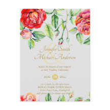 Indulgente Roses Rojos Acuarela Ampersand Gold