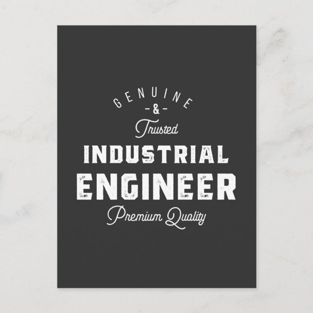 Postal Industrial engineer, cool, engineer, engineering, (Anverso)