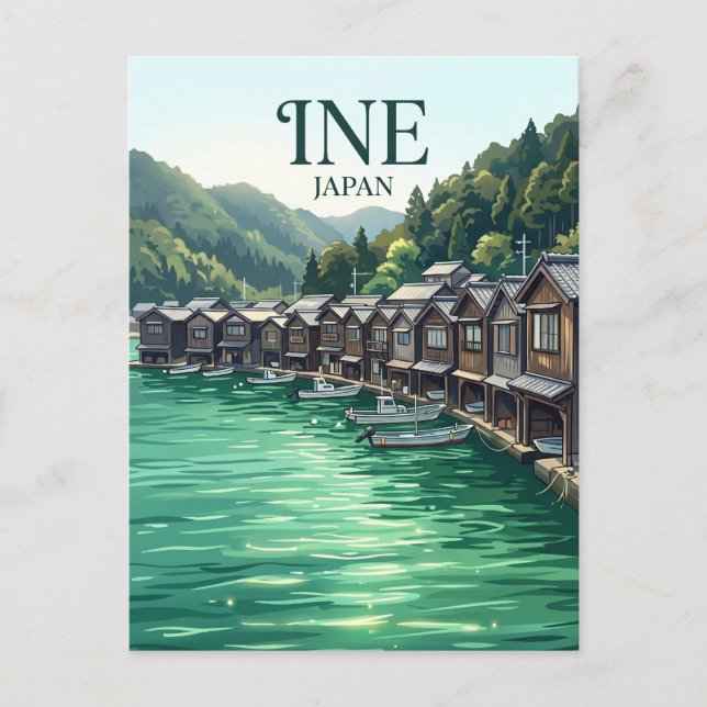 Postal Ine no Funaya Japón (Anverso)