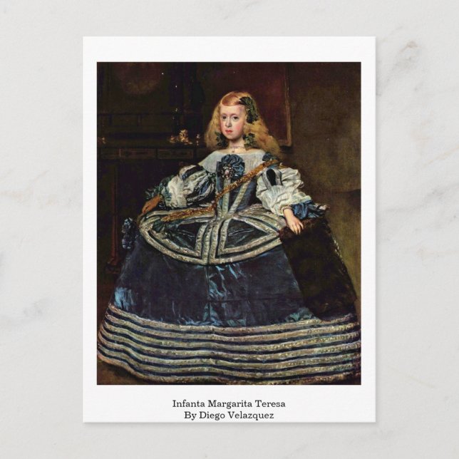 Postal Infanta Margarita Teresa Por Diego Velazquez (Anverso)