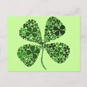 Postal Infinitamente Lucky Clover de 4 hojas