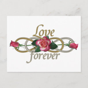 Postal Infinito doble - Rosas Amor para siempre