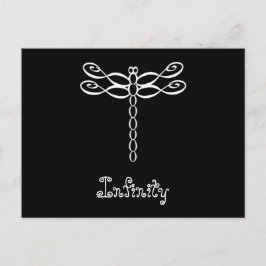 Postal Infinity Dragonfly white design
