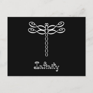 Postal Infinity Dragonfly white design