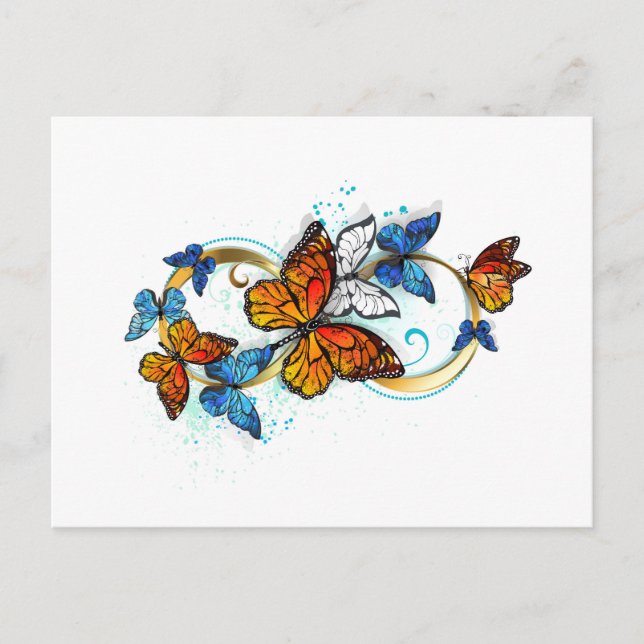 Postal Infinity of Monarch Butterflies (Anverso)
