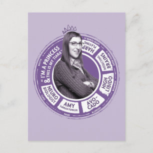 Postal Infografía de Amy Farrah Fowler