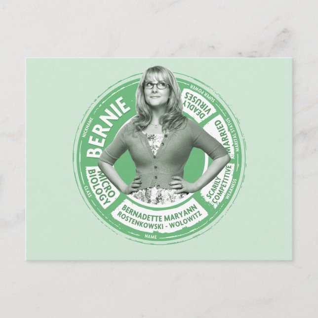 Postal Infografía de Bernadette (Anverso)