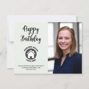 Postal Información de contacto de Feliz Cumpleaños Foto I