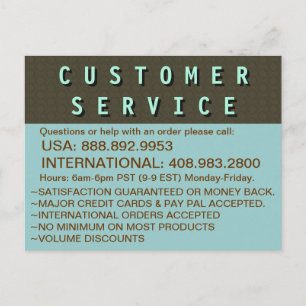 Postal Información de contacto de servicio al cliente