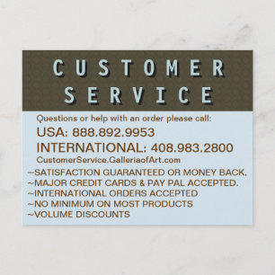 Postal Información de contacto de servicio al cliente