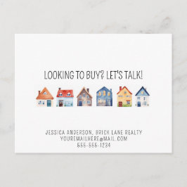 Postal Información de contacto promocional del agente inm