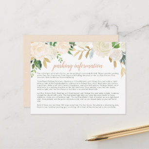 Postal Información de estacionamiento para Bodas florales