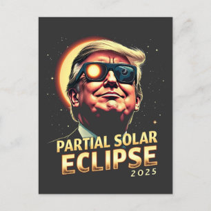 Postal Información de Trump sobre el eclipse solar parcia