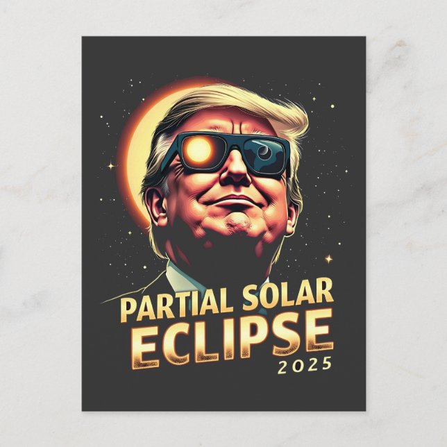 Postal Información de Trump sobre el eclipse solar parcia (Anverso)