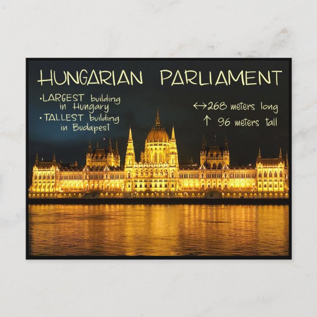 Postal Información del Parlamento húngaro (Anverso)