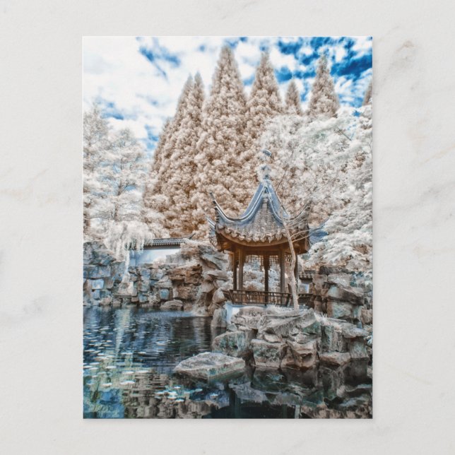 Postal Infrarrojos de jardín chino (Anverso)