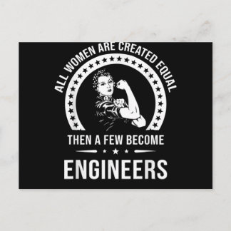 Postal Ingeniera divertida para todas las mujeres es crea