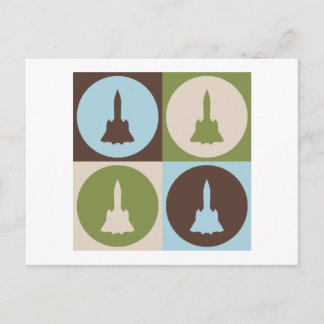 Postal Ingeniería aeroespacial de arte pop