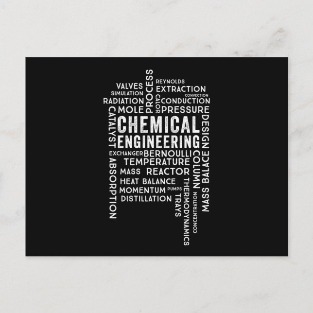 Postal Ingeniería química gráfica de ingeniería química (Anverso)