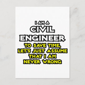Postal Ingeniero Civil Supongamos Que Nunca Me Equivoco.
