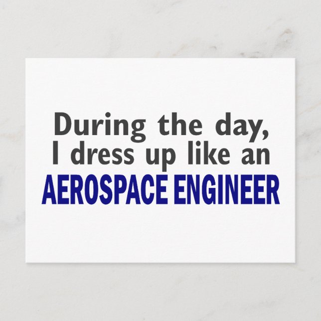 Postal INGENIERO DE AEROSPACE durante el día (Anverso)