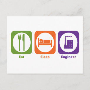 Postal Ingeniero de sueño de Eat