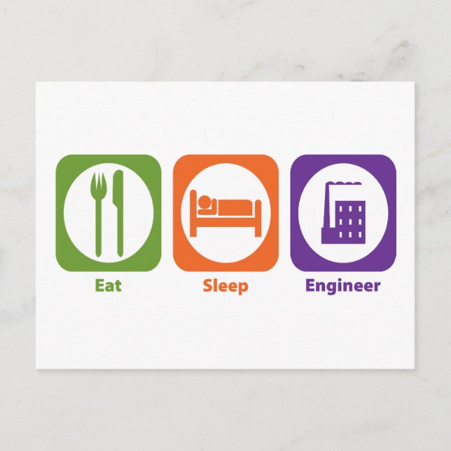 Postal Ingeniero de sueño de Eat (Anverso)