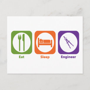 Postal Ingeniero de sueño de Eat