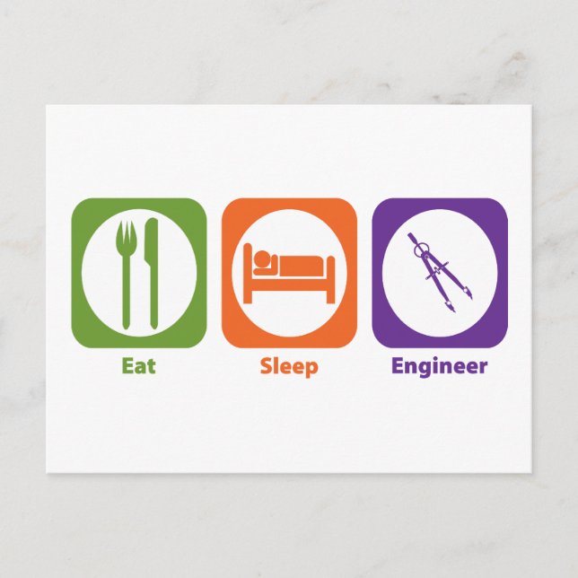 Postal Ingeniero de sueño de Eat (Anverso)