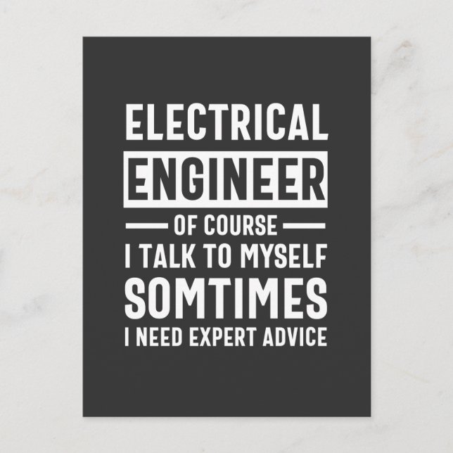 Postal Ingeniero eléctrico (Anverso)