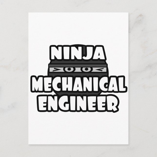 Postal Ingeniero Mecánico Ninja (Anverso)