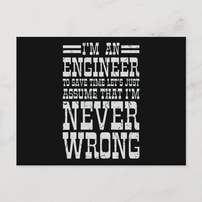 Postal Ingeniero nunca se equivocó al graduar en ingenier (Anverso)