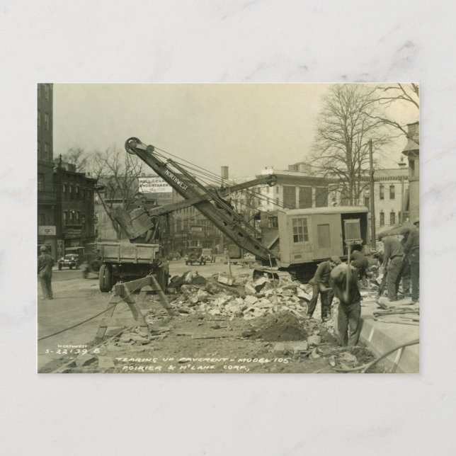 Postal INGENIERO OPERATIVO DE grúa y pala noroeste 9 (Anverso)