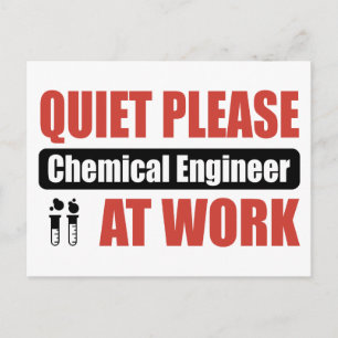 Postal Ingeniero Químico En Silencio Por Favor En Trabajo
