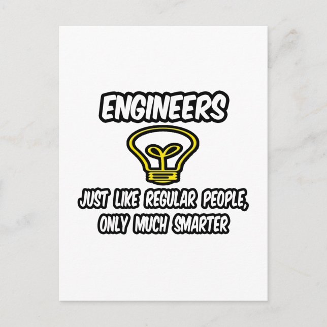 Postal Ingenieros... gente común, sólo más inteligentes (Anverso)