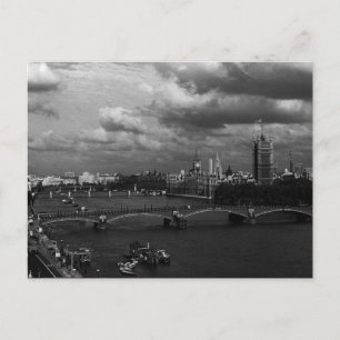 Postal Inglaterra antigua Londres El río Támesis