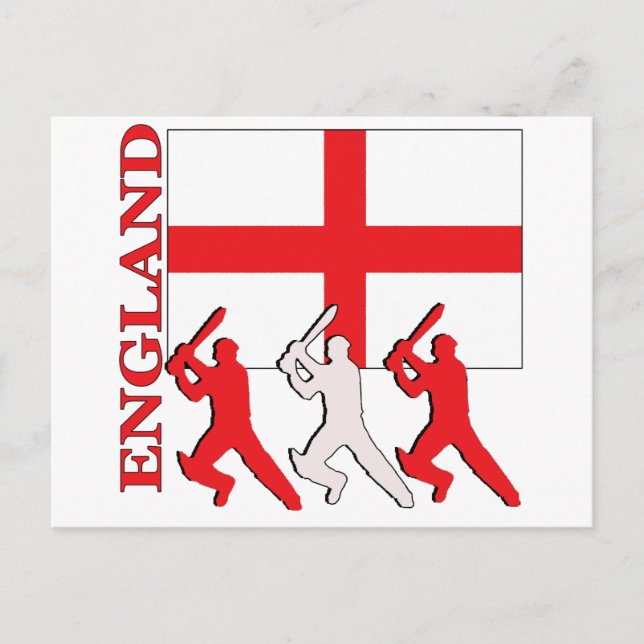 Postal Inglaterra de cricket (Anverso)