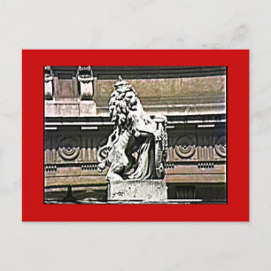 Postal Inglaterra El León del Palacio de Buckingham de Lo