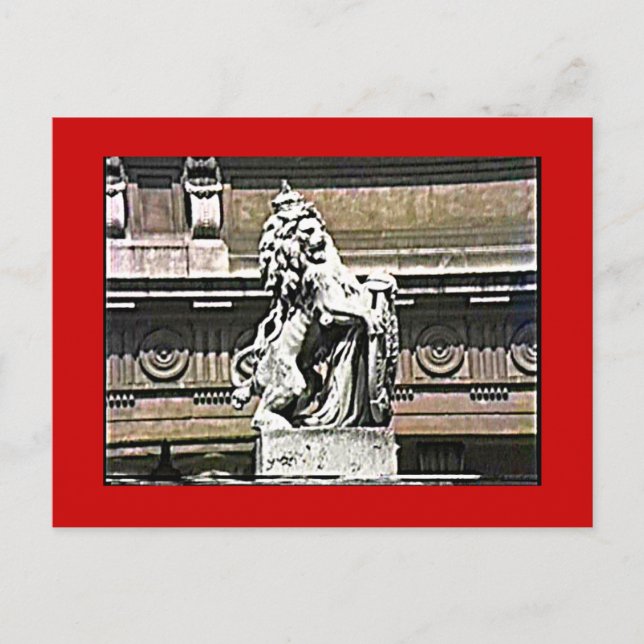 Postal Inglaterra El León del Palacio de Buckingham de Lo (Anverso)