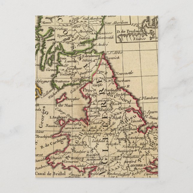 Postal Inglaterra, Escocia, Irlanda (Anverso)