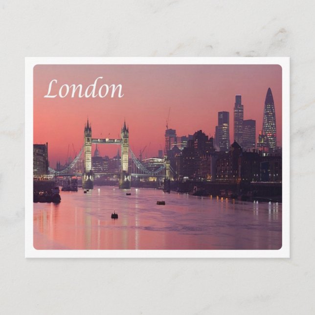 Postal Inglaterra - Londres - Río Támesis - (Anverso)