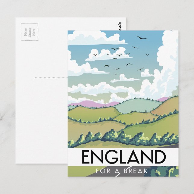 Postal Inglaterra para un descanso. (Anverso / Reverso)
