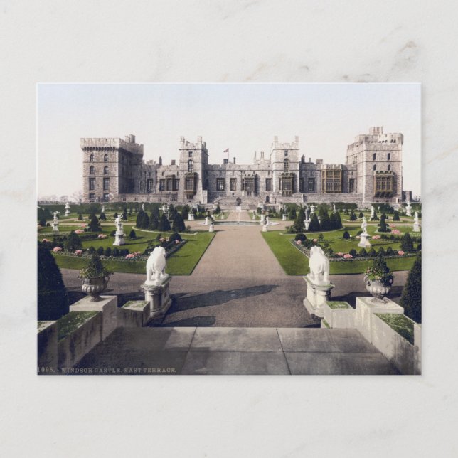 Postal Inglaterra vintage, Castillo Real de Windsor (Anverso)