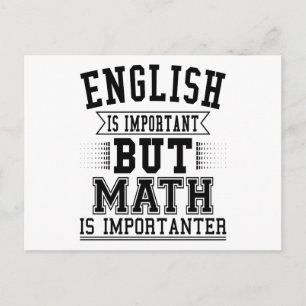 Postal Inglés Es Importante Pero Matemáticas Es Más Impor