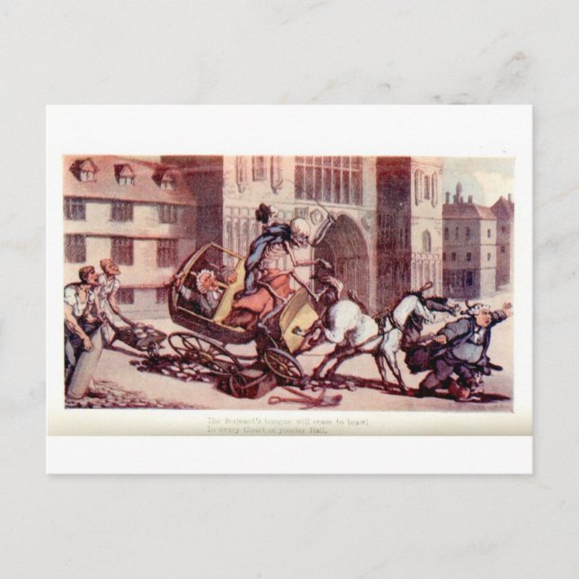 Postal inglesa de la danza de la muerte 23 (Anverso)
